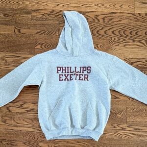 Champion Gray Phillips Exeter Hoodie. Size Youth Large (10-12). Like new.